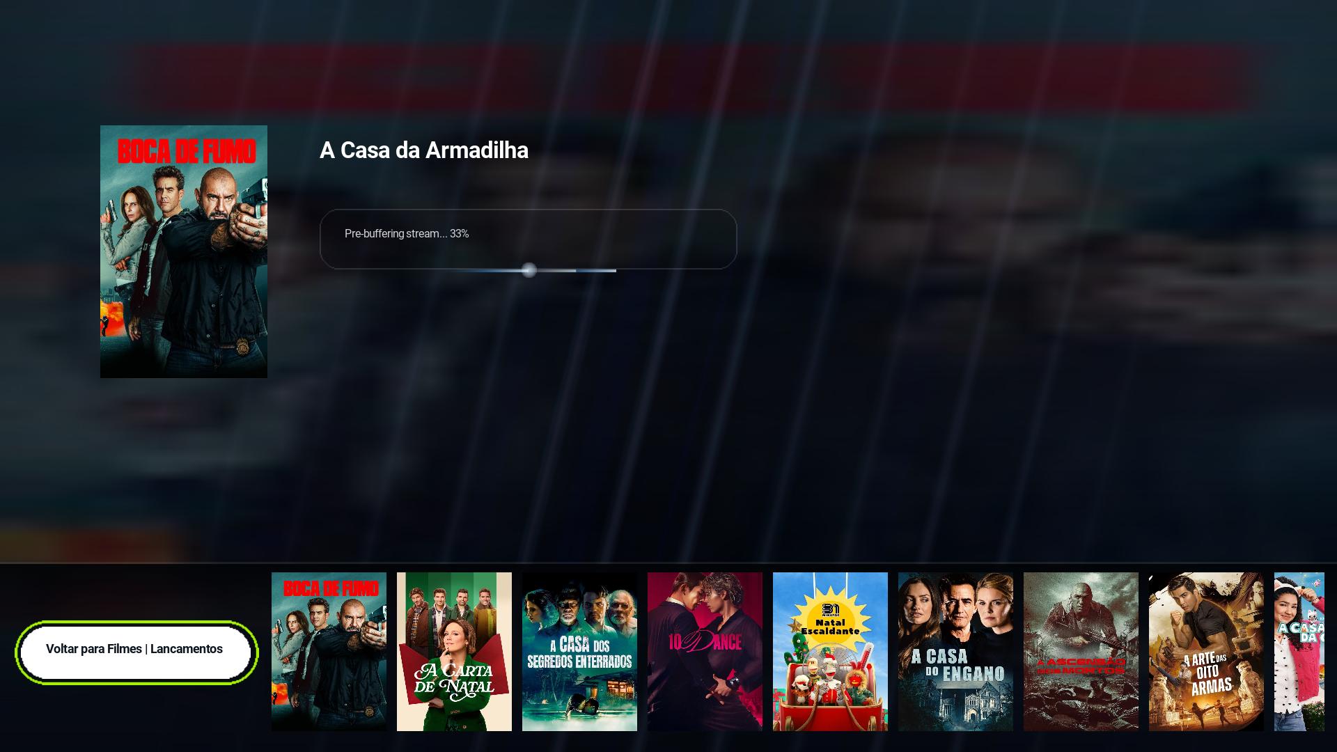 Player do Noma Play em reprodução
